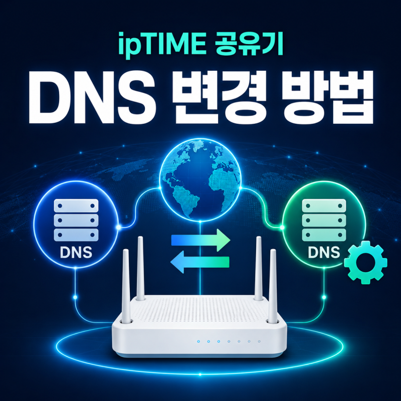 ipTIME 공유기 DNS 변경 방법 | 클라우드플레어·구글 DNS 설정