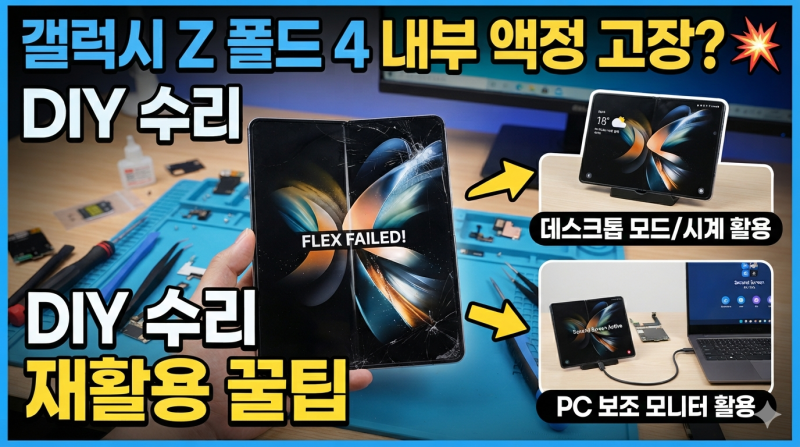 갤럭시 Z 폴드 4 내부 액정 고장시 DIY 활용법