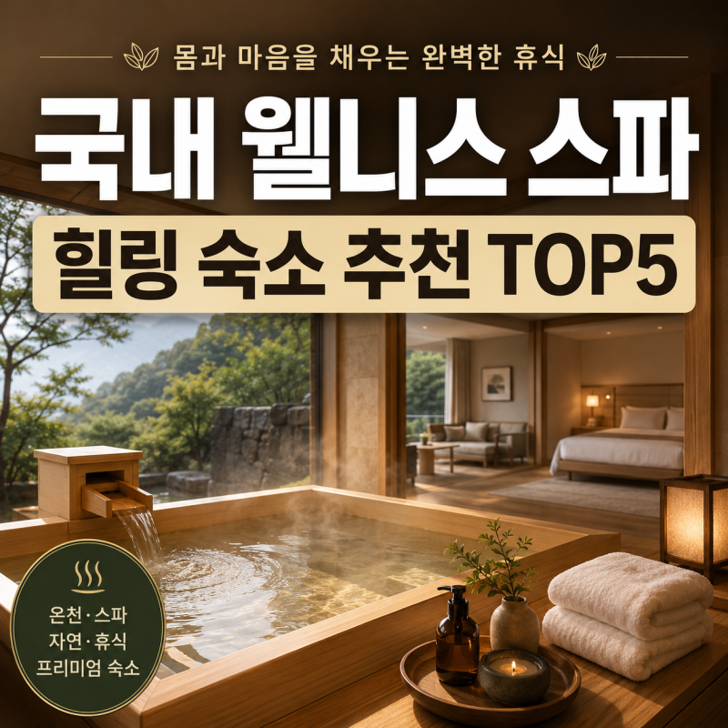지친 몸이 먼저 반응하는 곳, 국내 웰니스 스파 힐링 숙소 추천 TOP5