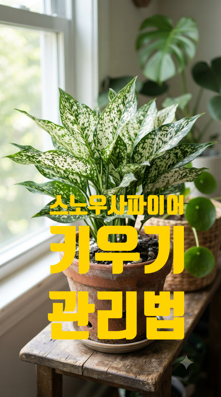 스노우사파이어 키우기 은빛 무늬가 아름다운 실내식물 관리법
