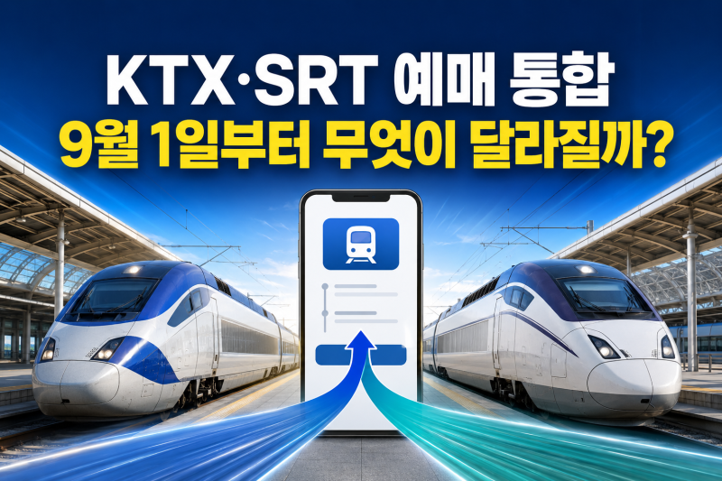KTX·SRT 통합 예매 9월 1일 시작｜코레일+ 앱·회원 전환·운임 변화 총정리