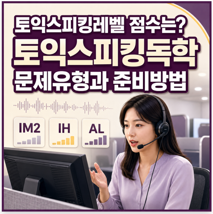 토익스피킹 레벨 점수는? 토익스피킹독학 문제유형과 준비방법