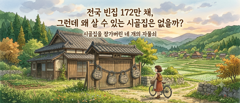 전국 빈집 172만 채, 그런데 왜 살 수 있는 시골집은 없을까?