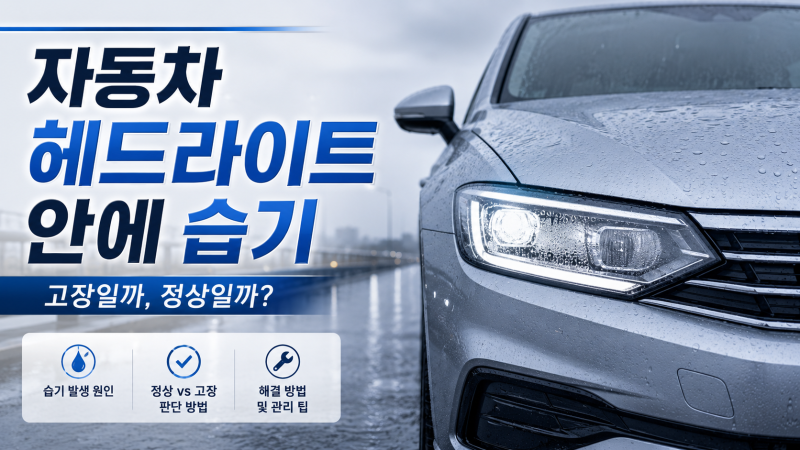 자동차 헤드라이트 안에 습기 차는 이유, 고장일까 정상일까?