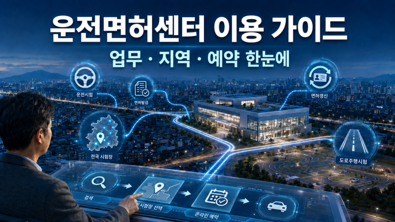 운전면허증 재발급 및 갱신 빠르게 처리하고 싶다면? 운전면허센터 이용