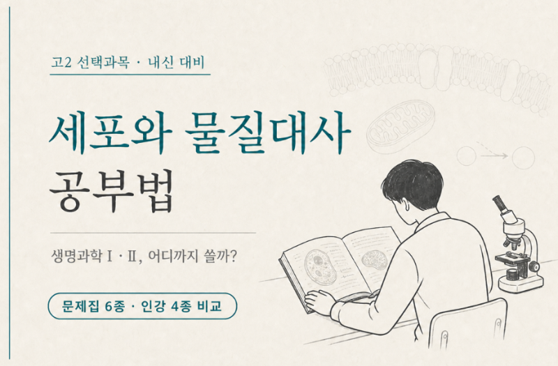 세포와 물질대사 공부법, 생명과학Ⅰ·Ⅱ 문제집은 어디까지 써도 될까?