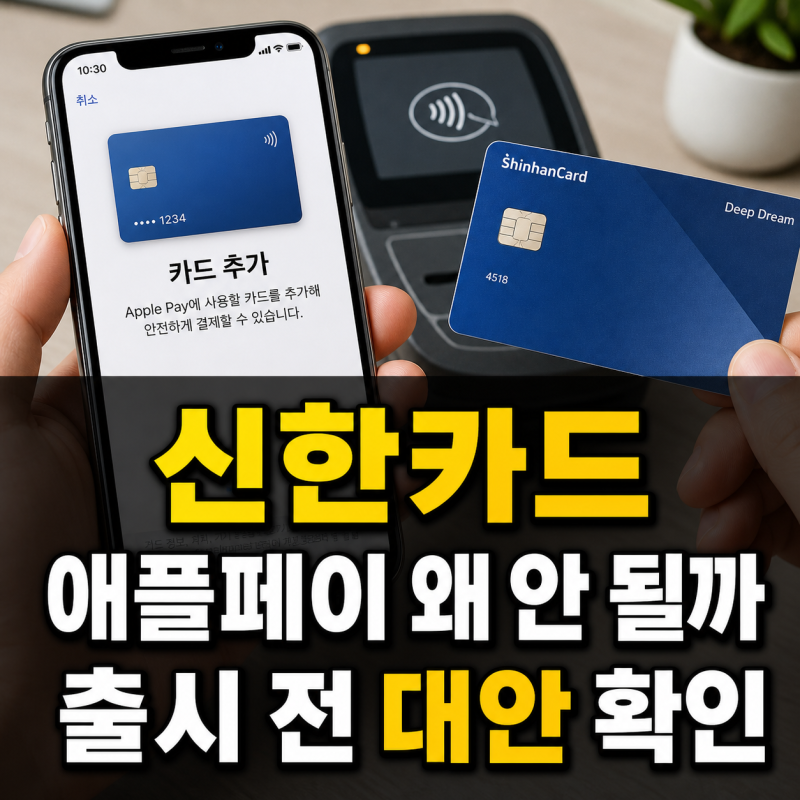 신한카드 애플페이 등록 안 되는 이유와 출시 일정, 대안
