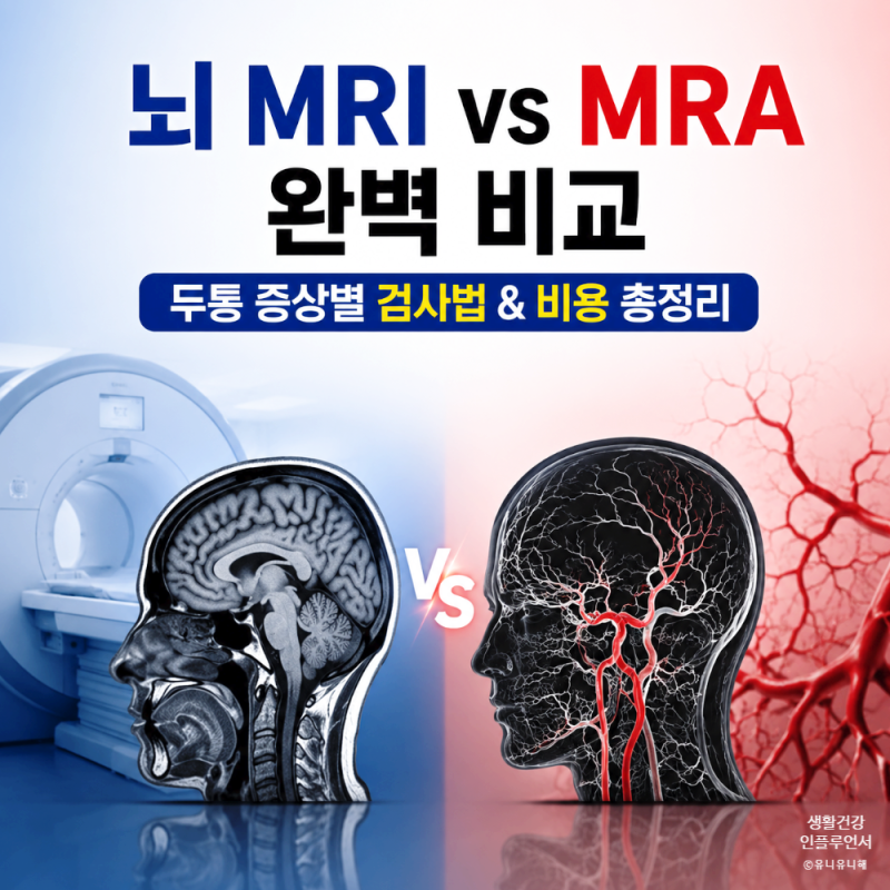 두통심할때 뇌 MRI MRA 차이, 비용, 검사시간, 조영제, 실비 총정리