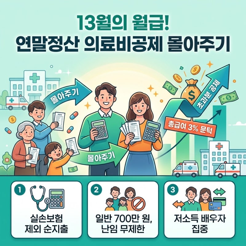 연말정산 의료비공제 산정방법 한도 가족 몰아주기 방법 중요하다는데