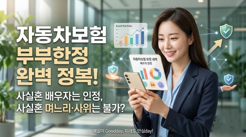 제목 : 자동차보험 부부한정, 사실혼 배우자는 되고 며느리·사위는 왜 안 될까? 완벽 총정리!