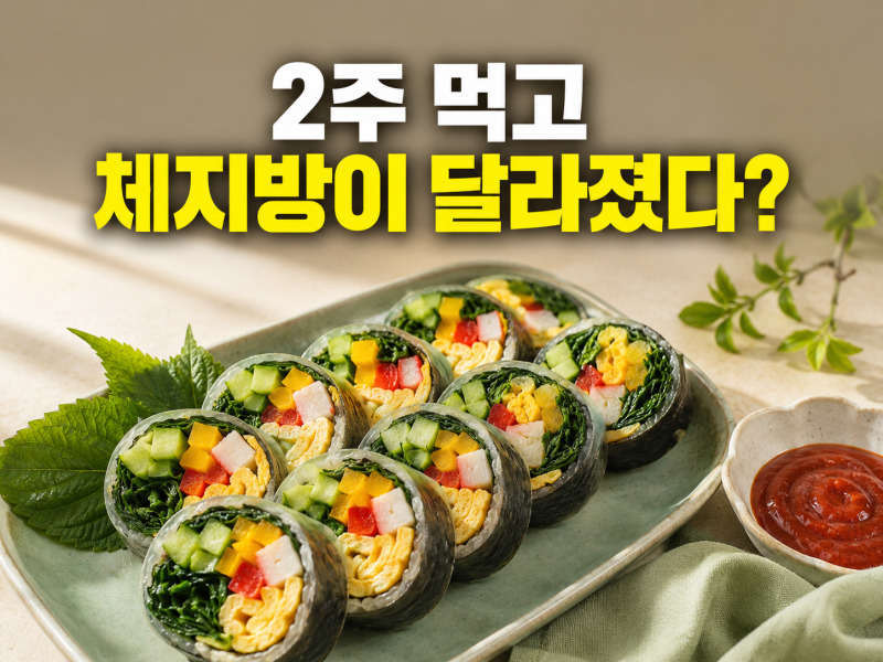 2주만에 체지방 미친듯 잡힌다는 김완선 다이어트 김밥, 직접 해먹어보니 놀랍다