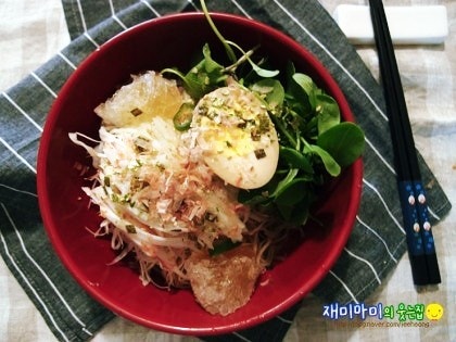 쯔유 비빔메밀국수 만드는 법:새콤달콤 감칠맛의 쯔유소스 레시피