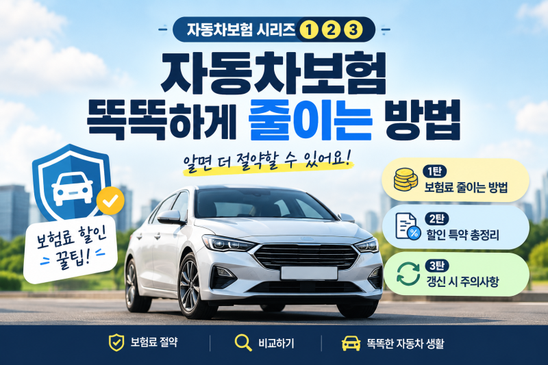 자동차보험 할인 특약 총정리｜마일리지·블랙박스·안전운전 할인 알아보기