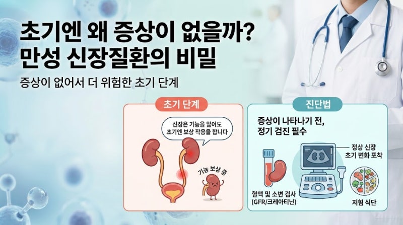 만성 신장질환, 초기엔 왜 증상이 없을까 — 증상이 없는 것이 가장 위험한 이유