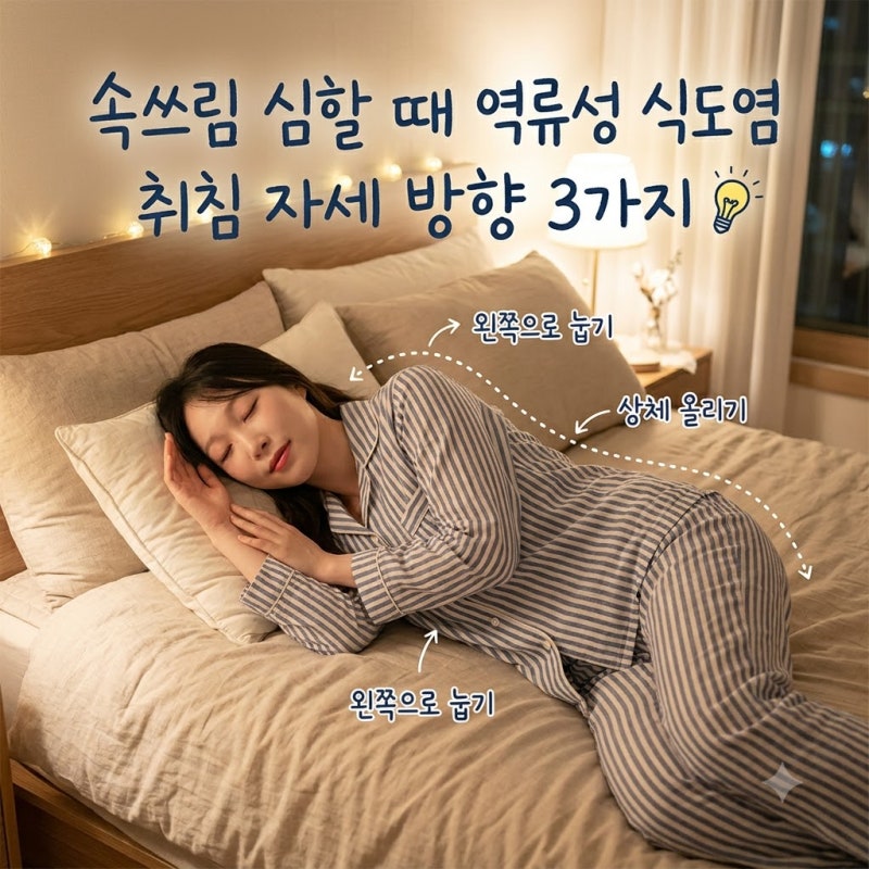 역류성 식도염 취침 자세 방향! 왼쪽 오른쪽 정답은?★