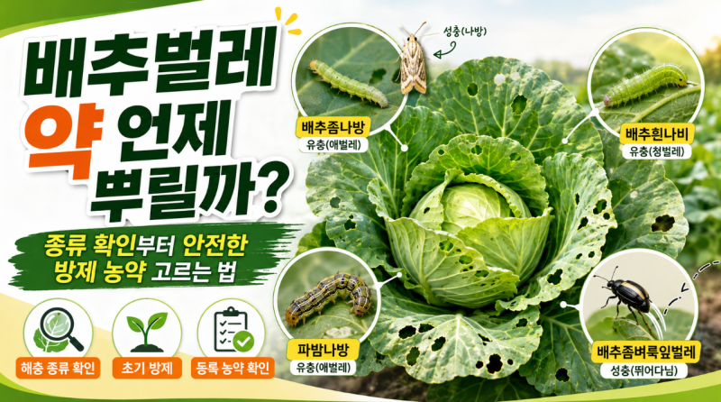 배추벌레 약 언제 뿌릴까? 종류 확인부터 안전한 방제 농약 고르는 법