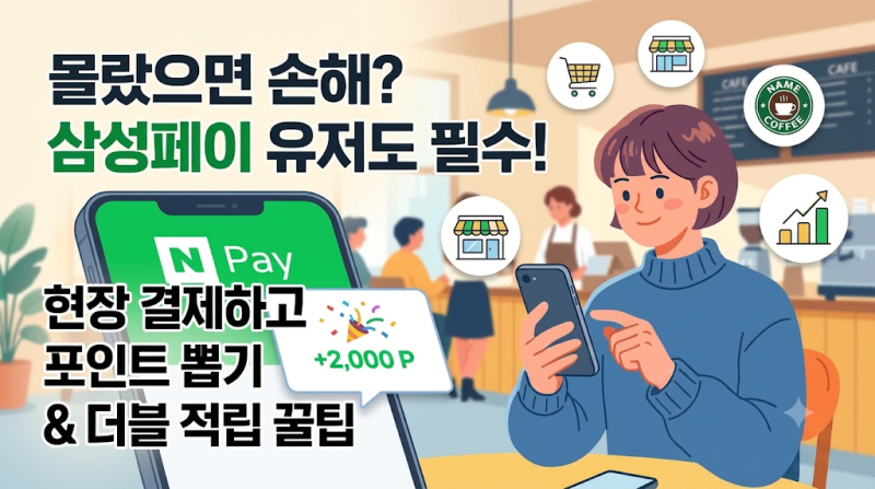 삼성페이 그대로 쓰면 손해? 똑같이 긁고 네이버페이로 2배 환급 + 포인트 현금화 인출 꿀팁