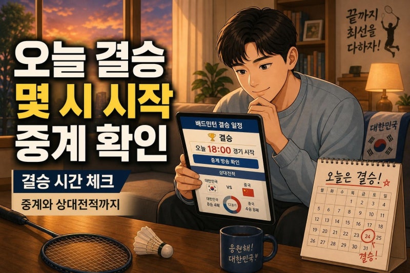 안세영 경기일정 오늘 결승 몇 시? 세계선수권 중계·상대전적 한눈에 정리