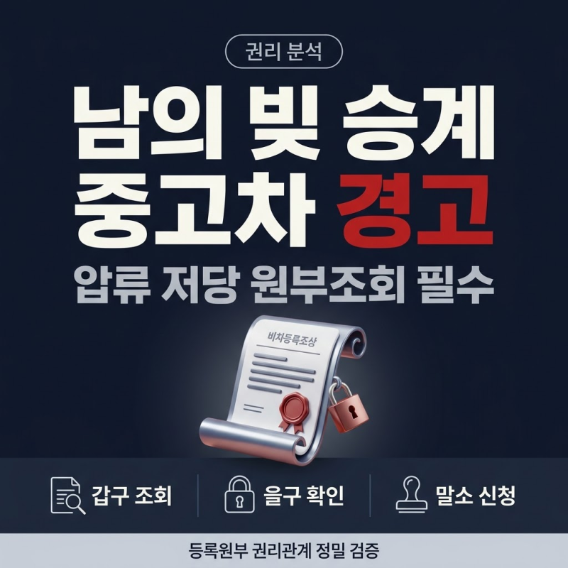 중고차원부조회 압류저당해제 확인 순서