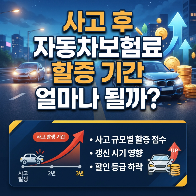 사고 후 자동차보험료 할증 기간은 얼마나 될까? 핵심 기준 총정리
