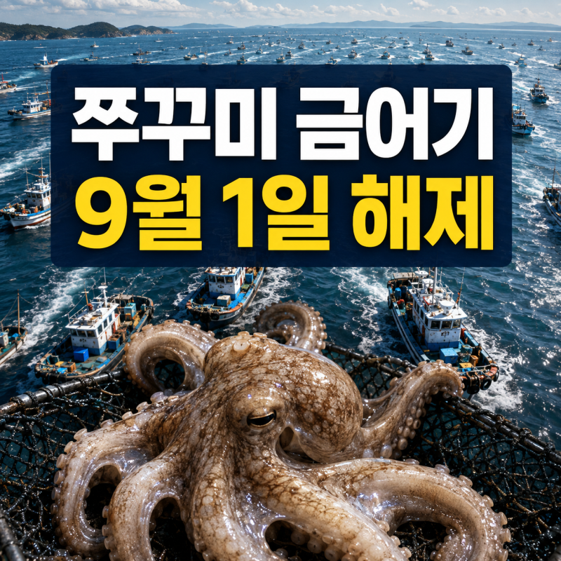 쭈꾸미 금어기 9월 1일 해제, 서해안에 낚싯배 몰리는 이유