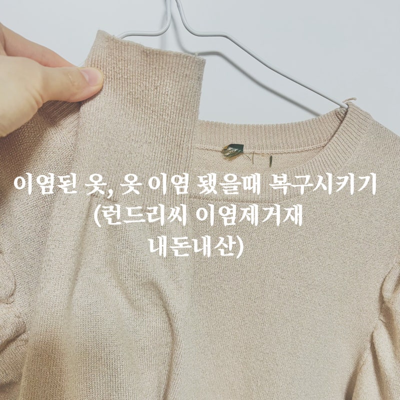 이염된 옷, 옷 이염 됐을때 복구시키기 (런드리씨 이염제거제 내돈내산)