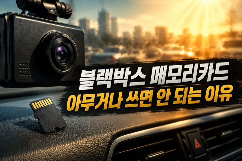 블랙박스 메모리카드, 아무거나 쓰면 안 되는 이유｜교체 주기와 추천 기준