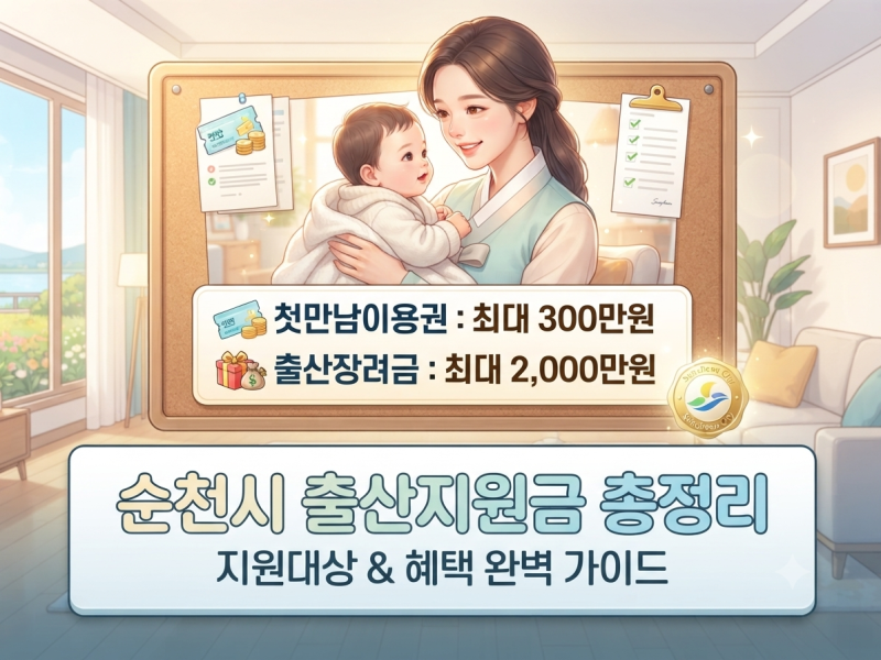 2026 순천 출산지원금 대상 신청방법 총정리