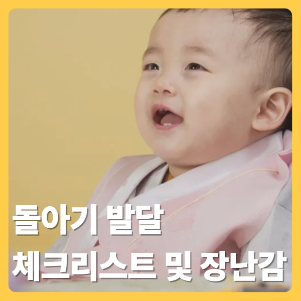 돌아기 발달 12개월 아기 체크리스트 및 발달 영역별 장난감 추천
