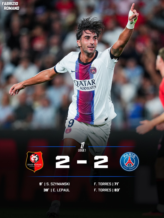 월드컵 결승골의 사나이 '페란 토레스', 파리 생제르망에서도 통했다…렌 2-2 PSG 리뷰 / 선발 ....