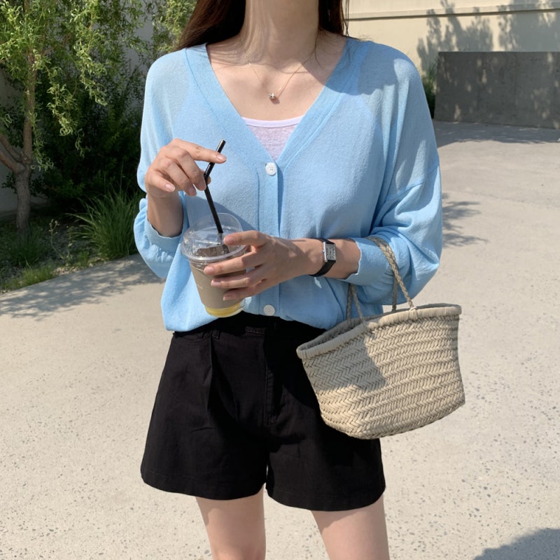 30대 여성 블로거가 N개월 써보고 극찬! 얇은 여름 가디건 린넨 롱슬리브 시스루 니트 2만원대....