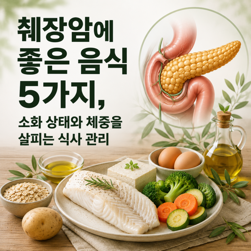 췌장암에 좋은 음식 5가지, 소화 상태와 체중을 살피는 식사 관리