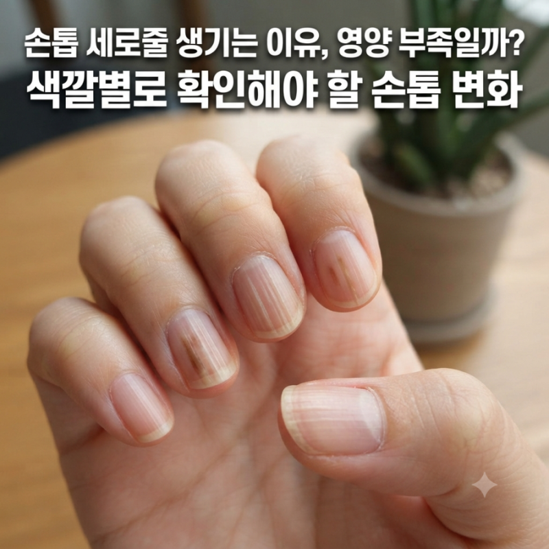 손톱 세로줄 생기는 이유, 영양 부족일까? 색깔별로 확인해야 할 손톱 변화
