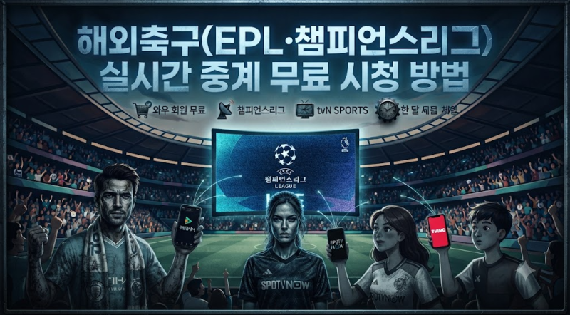 해외축구(EPL·챔피언스리그) 실시간 중계 무료 시청 방법 및 공식 채널 총정리