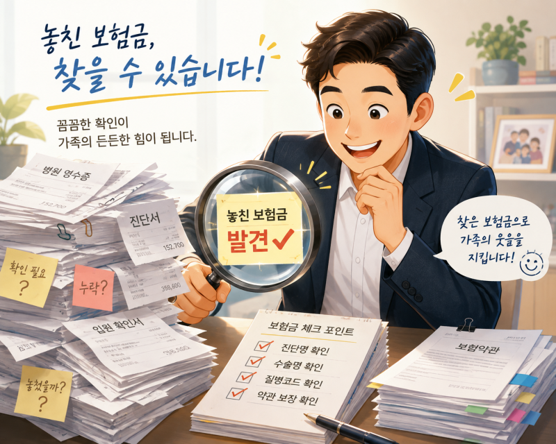 [숨은 보험금 찾기] 최근 3년 병원비 그냥 넘기셨나요? 못 받은 보험금 체크리스트 3가지