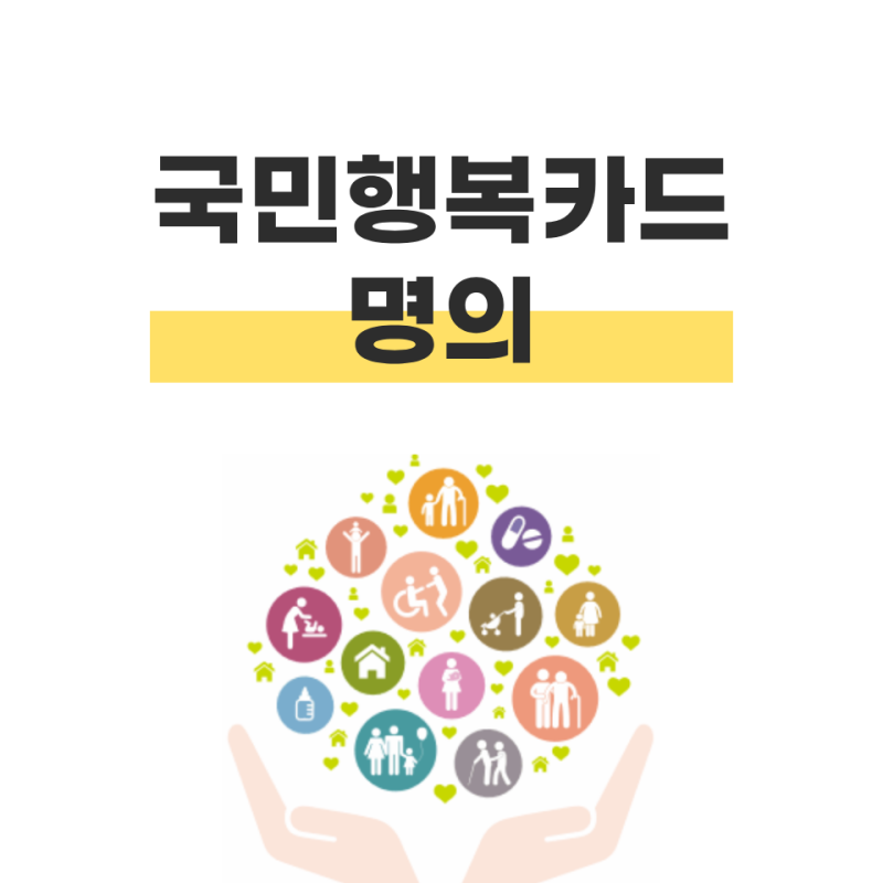 국민행복카드 명의 확인, 가족 명의 발급·사용 가능 여부