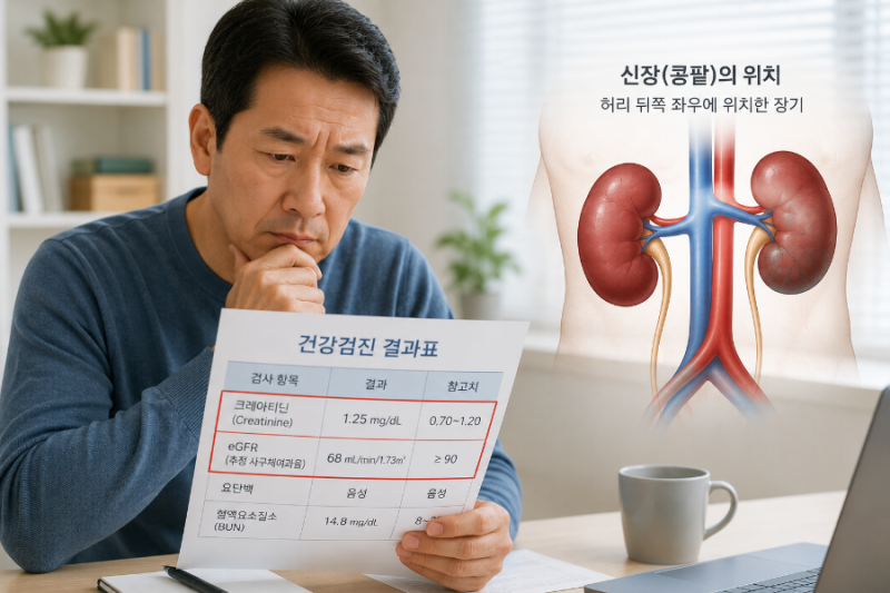 신장수치 크레아티닌·eGFR 쉽게 설명드립니다｜콩팥 건강검진 보는 법