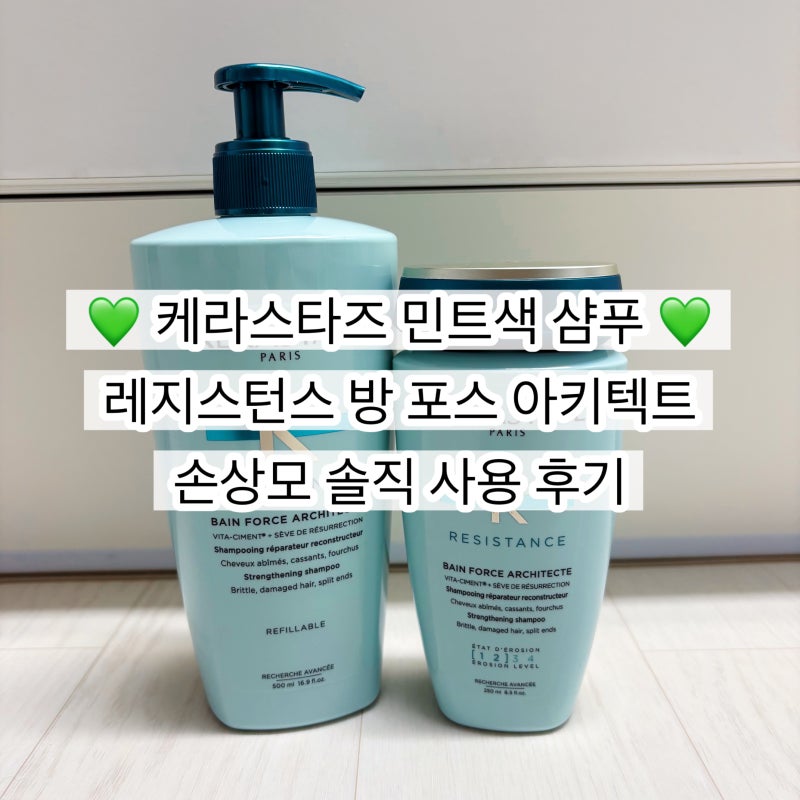 극손상모 샴푸 추천 | 케라스타즈 레지스턴스 방 포스 아키텍트 솔직 후기