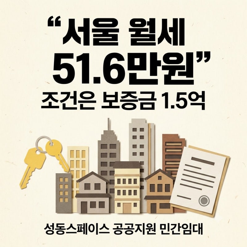 공공지원 민간임대주택 조건, 성동스페이스 월 51만원·최장 10년이 가능했던 이유