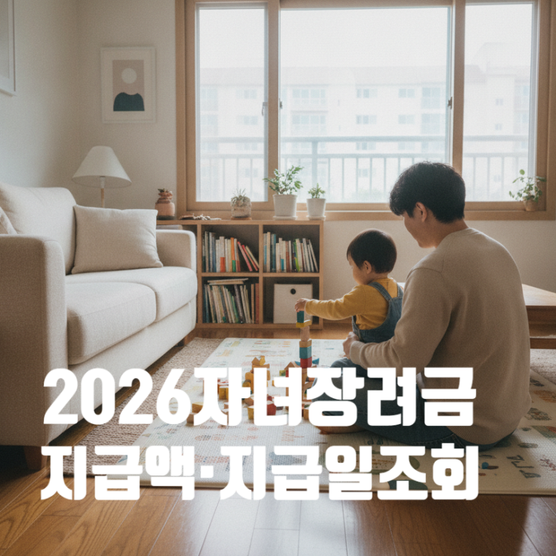 2026 자녀장려금 핵심체크｜홈택스조회 및 지급일 총정리