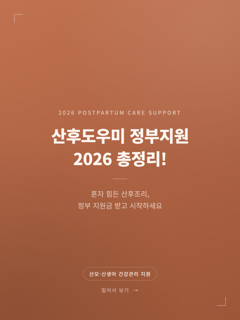 2026 산모신생아 건강관리 지원사업 신청방법 총정리 (+산후도우미 자격조건 지원금액)