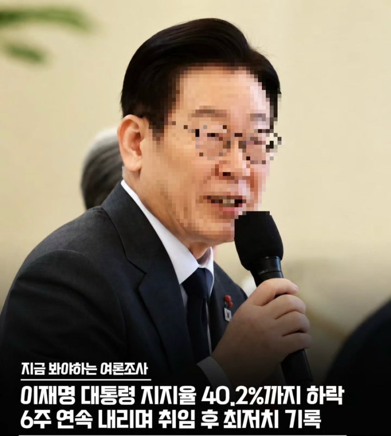 이재명 대통령 지지율 40.2%까지 하락 김어준:“30%대 찍고 지지율 회복된 대통령 없어”