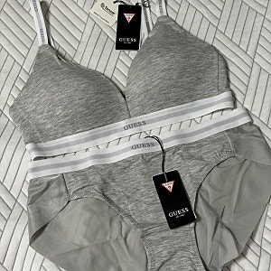 브라렛추천 게스언더웨어 화이트밴딩 텐셀 브라렛 팬티 세트 75C 후기