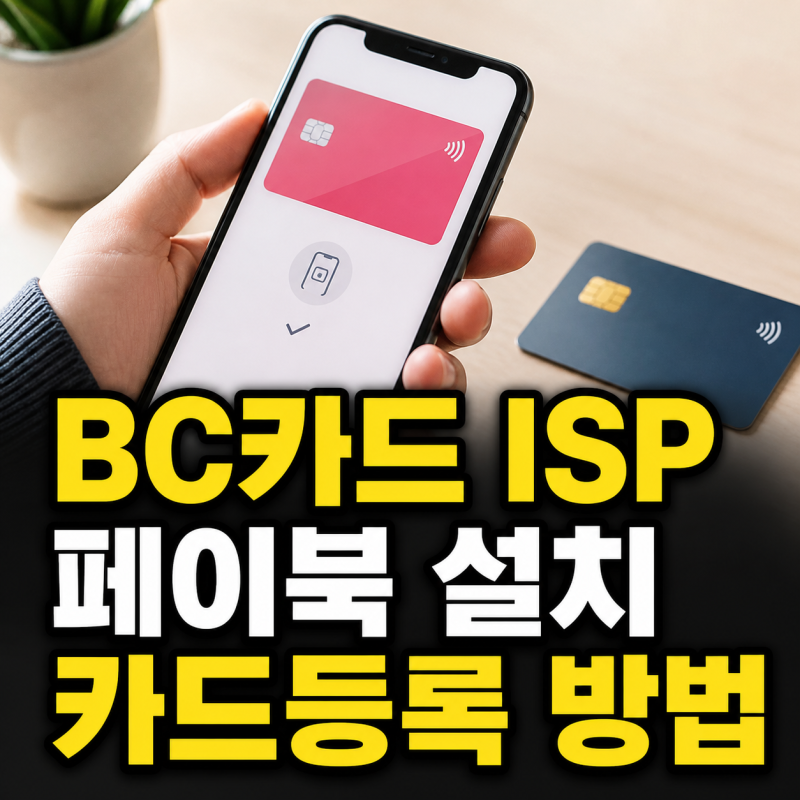 BC카드 앱 ISP(페이북) 설치와 카드등록 사용법
