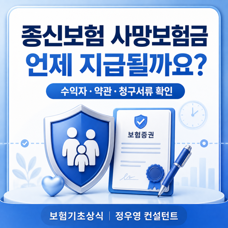 종신보험 사망보험금은 언제 지급될까요? 수익자와 청구 조건 확인하기
