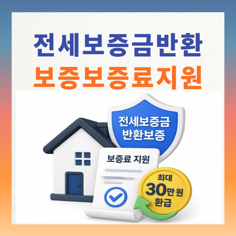 2026 국토교통부 전세보증금반환보증 보증료 지원 완벽 가이드 (최대 30만 원 환급받는 법)