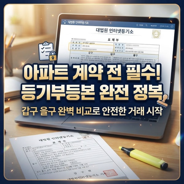 아파트 매매 전 등기부등본에서 반드시 확인해야 할 3대 핵심 항목