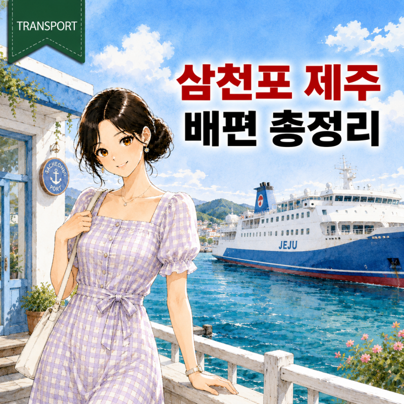 삼천포 제주 배편 2026｜오션비스타 제주 시간표·요금·차량선적 총정리