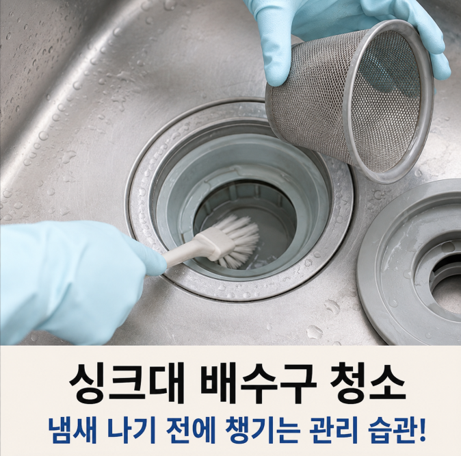 싱크대 배수구 청소하는 방법, 냄새·물때 줄이는 주방 관리 습관