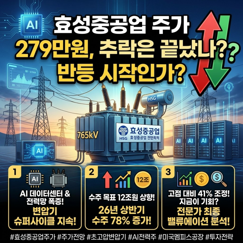 효성중공업 주가, 279만원 다음은 어디일까?